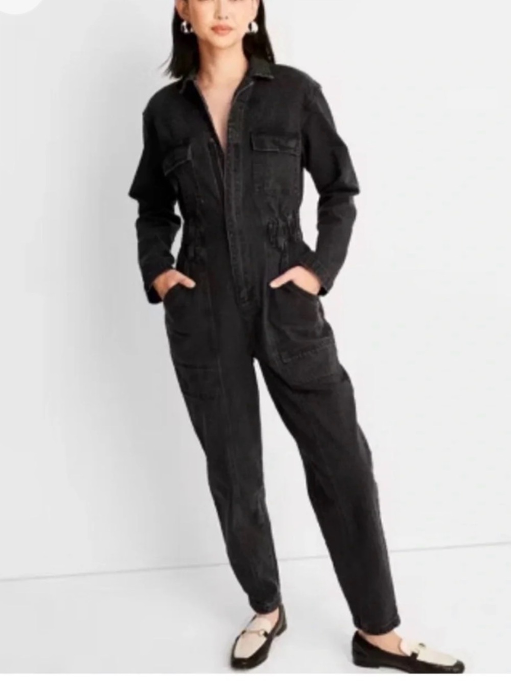 Heavyweight Denim Utility Jumpsuit - Full Length - 6